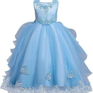 Cinderella Dress Halloween Costume Special Occasion Dress Blue Girl's Size 10/11